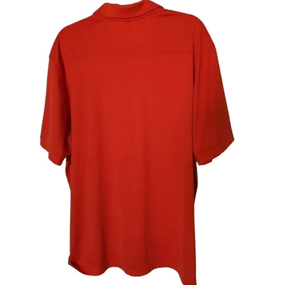 Nike Golf Tour Performance Mens Short Sleeve Orange Polo Size XXL